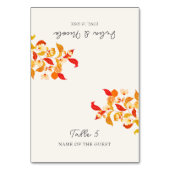 Lemony Love Citrus Foliage Wedding Place Card Kaart (Voorkant)
