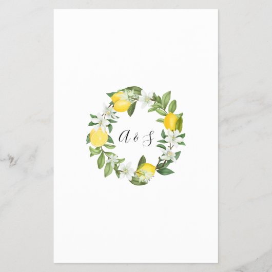 Lemony Naam die Spice Vrijgezellenfeest spel kaart (Achterkant)