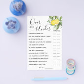 Lemony Over of Onder Vrijgezellenfeest spelkaart Flyer (Enkel)