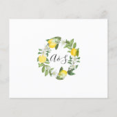 Lemony Time Capsule trouwdag kaart (Achterkant)