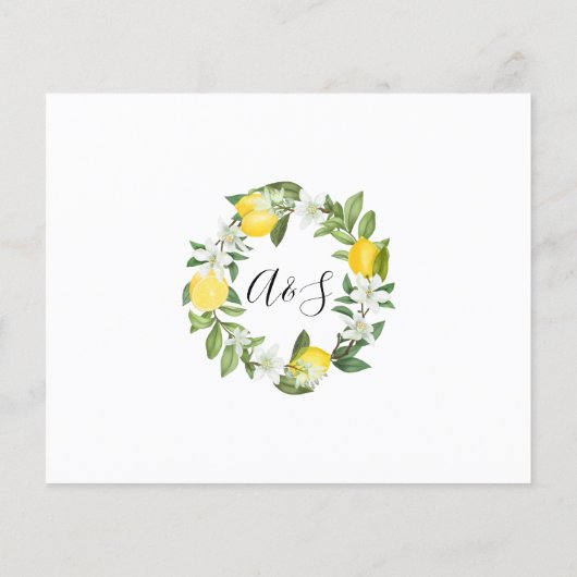 Lemony Time Capsule trouwdag kaart (Achterkant)