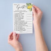 Lemony Vind de Gast Vrijgezellenfeest spelkaart Flyer (Hand)