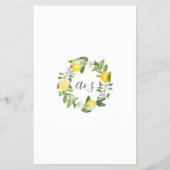 Lemony Vrijgezellenfeest Bingo spelkaart Flyer (Achterkant)