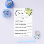 Lemony Wat bruidegom zeggen Vrijgezellenfeest spel Flyer (Enkel)