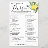 Lemony Wat zit er in je tas Douche spel kaart (Voorkant)