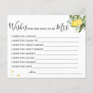 Lemony Wensen voor de Soon om Mrs card te zijn Flyer