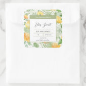 Lemony Yellow en Fern Candle Label (Tas)