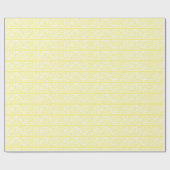 Lemony Yellow Swirls Pattern Wrapping Paper Cadeaupapier (Vlak)