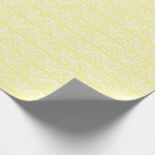 Lemony Yellow Swirls Pattern Wrapping Paper Cadeaupapier (Hoek)