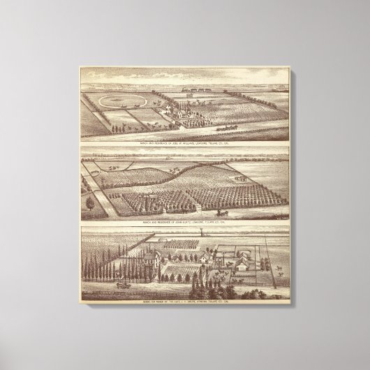 Lemoore, Armona ranches Canvas Afdruk (Voorkant)