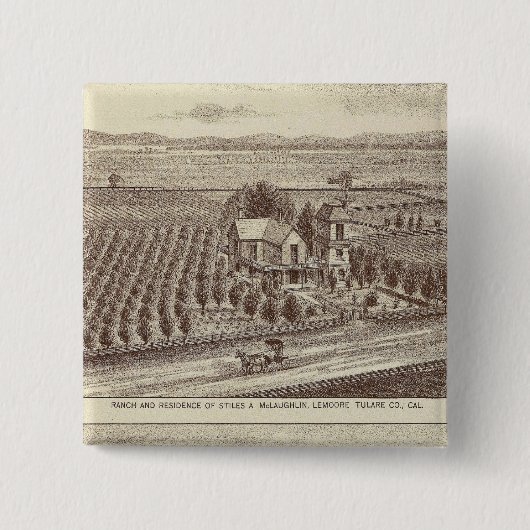 Lemoore, Armona ranches Vierkante Button 5,1 Cm (Voorkant)