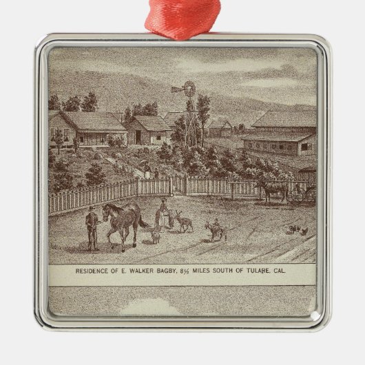 Lemoore Armona rangschikt 2 Metalen Ornament (Voorkant)