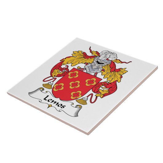 Lemos Family Crest Tegeltje (Zijkant)