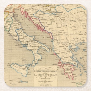 L'Empire Ottoman, la Grece et l'Italie Kartonnen Onderzetters
