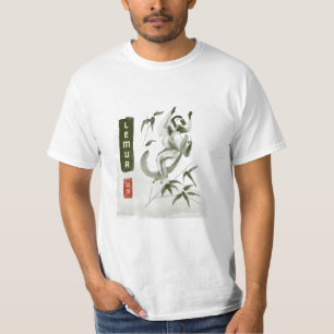 LEMUR 狐 Japanse stijl sumi-e T-shirt