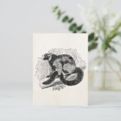 Lemur 1800s Lemurs Illustration Sjabloon Briefkaart (Staand voorkant)