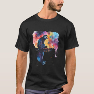 Lemur artwork splash motief Natuur Dierenvrienden  T-shirt