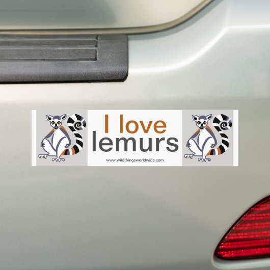 Lemur - bumpersticker (Op auto)