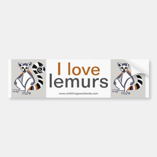 Lemur - bumpersticker (Voorkant)