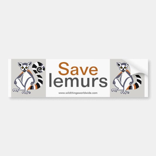 Lemur - bumpersticker (Voorkant)