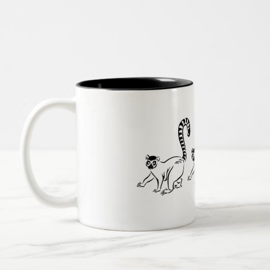 Lemur Coffee Cup Tweekleurige Koffiemok (Links)