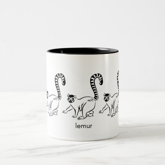 Lemur Coffee Cup Tweekleurige Koffiemok (Center)