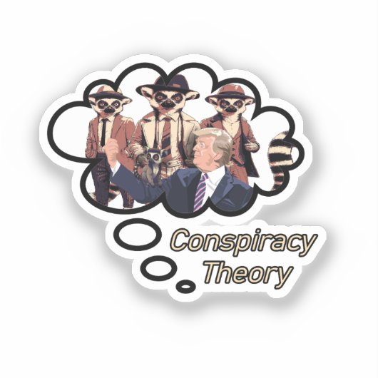 Lemur-complottheorie Sticker (Voorkant)
