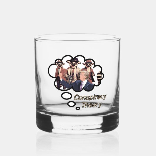 Lemur-complottheorie Whisky Glas (Achterkant)