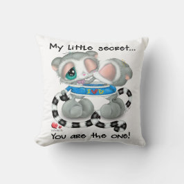 Lemur Couple Snuggle in Sweater Kussen