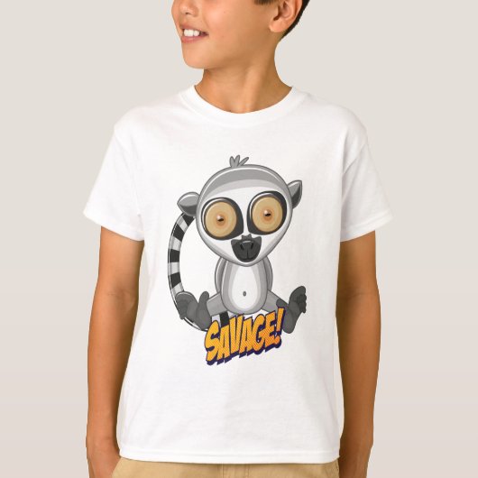 Lemur Cute Kawaii Cartoon T-shirt (Voorkant)