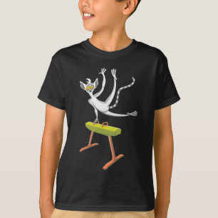Lemur die op een pommel paard presteert t-shirt