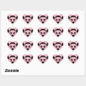 Lemur Face Silhouette Hart Sticker (Vel)