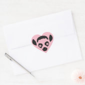 Lemur Face Silhouette Hart Sticker (Envelop)