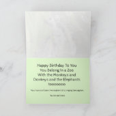 "Lemur-Gram" Birthday Kaart (Binnen)