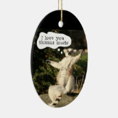 Lemur houdt van je, deze veel grappige vaderdag keramisch ornament (Rechts)