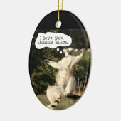 Lemur houdt van je, deze veel grappige vaderdag keramisch ornament (Links)