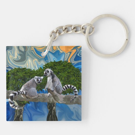 Lemur-ick afspelen sleutelhanger (Achterkant)