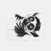 Lemur Ink Art Jungle Madaga Wildlife Rtrait Nge Fleece Deken (Voorkant (Horizontaal))