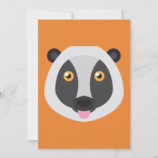 Lemur Invitation Kaart (Voorkant)