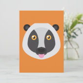 Lemur Invitation Kaart (Staand voorkant)