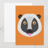 Lemur Invitation Kaart (Voorkant / Achterkant)