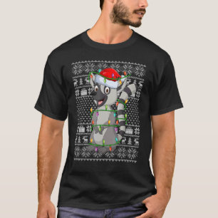 Lemur kerstmis met lomp in Sweater Style T-shirt