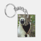 Lemur knuffelt een boom sleutelhanger (Voorkant Links)
