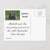 Lemur liefde! ... Sla de datum op! Aankondigingskaart (Achterkant)