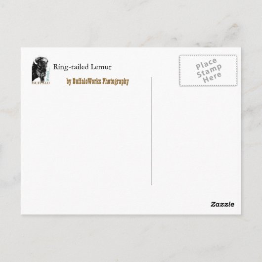 Lemur Line Briefkaart (Achterkant)