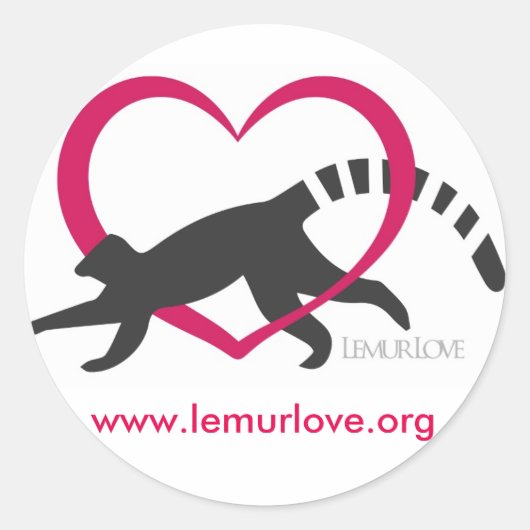 Lemur Love Classic Logo sticker (Voorkant)