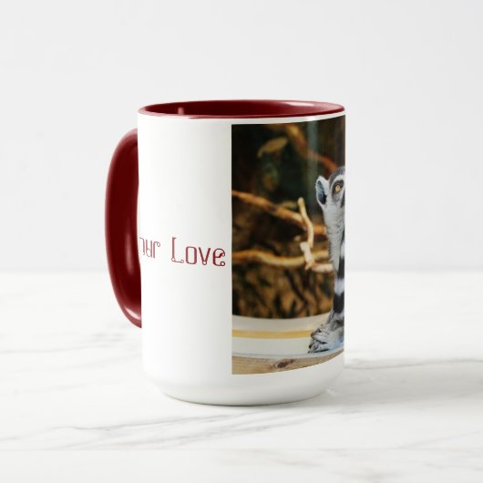 Lemur Love Coffee Mok (Voorkant links)