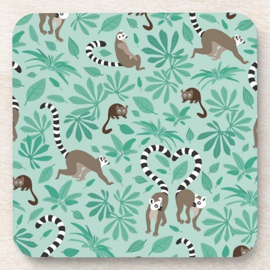Lemur love mint leaves bier onderzetter (Voorkant)