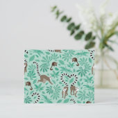 Lemur love mint leaves briefkaart (Staand voorkant)