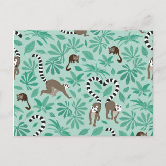 Lemur love mint leaves briefkaart